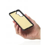 Силиконовый чехол Slim Ring Glamour с поддержкой MagSafe для Samsung S25 black