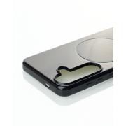 Силиконовый чехол Slim Ring Glamour с поддержкой MagSafe для Samsung S25 black