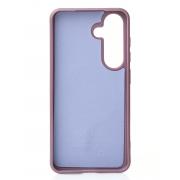 Силиконовый чехол Slim Ring Glamour с поддержкой MagSafe для Samsung S25 deep purple