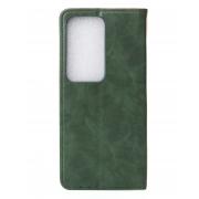 чехол-книга DC ELEGANT для Xiaomi Redmi 15 (171 mm) темно-зеленый