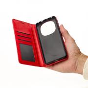 чехол-книга DC ELEGANT для Xiaomi Redmi Note 14 Pro Plus 5G красный