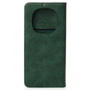 чехол-книга DC ELEGANT для Xiaomi Redmi Note 14 Pro 4G Global темно-зеленый