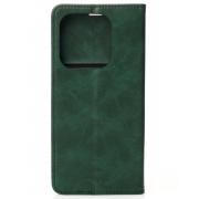 чехол-книга DC ELEGANT для Xiaomi Redmi Note 14 4G (163 mm) темно-зеленый