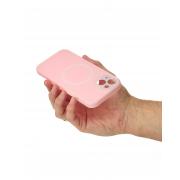 Чехол Liquid Silicone Full с поддержкой MagSafe для iPhone 14 pink