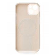 Чехол Liquid Silicone Full с поддержкой MagSafe для iPhone 14 cream