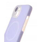 Чехол Liquid Silicone Full с поддержкой MagSafe для iPhone 15 violet