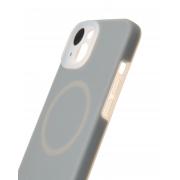 Чехол Liquid Silicone Full с поддержкой MagSafe для iPhone 15 stone gray