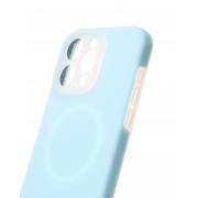 Чехол Liquid Silicone Full с поддержкой MagSafe для iPhone 15 Pro blue fog