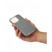 Чехол Liquid Silicone Full с поддержкой MagSafe для iPhone 15 Pro Max stone gray
