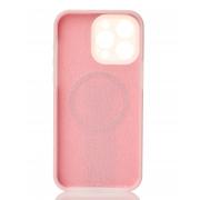 Чехол Liquid Silicone Full с поддержкой MagSafe для iPhone 13 Pro pink