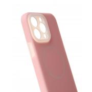 Чехол Liquid Silicone Full с поддержкой MagSafe для iPhone 15 Pro pink