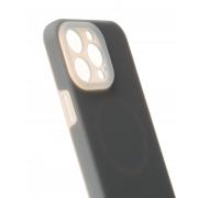 Чехол Liquid Silicone Full с поддержкой MagSafe для iPhone 15 Pro stone gray