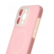 Чехол Liquid Silicone Full с поддержкой MagSafe для iPhone 13 Pro pink