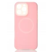 Чехол Liquid Silicone Full с поддержкой MagSafe для iPhone 16 Pro pink