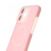 Чехол Liquid Silicone Full с поддержкой MagSafe для iPhone 16 Pro pink