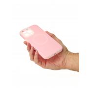 Чехол Liquid Silicone Full с поддержкой MagSafe для iPhone 16 Pro pink