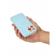 Чехол Liquid Silicone Full с поддержкой MagSafe для iPhone 16 Pro Max blue fog