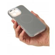Чехол Liquid Silicone Full с поддержкой MagSafe для iPhone 16 Pro stone gray