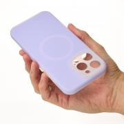 Чехол Liquid Silicone Full с поддержкой MagSafe для iPhone 16 Pro Max violet