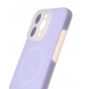 Чехол Liquid Silicone Full с поддержкой MagSafe для iPhone 16 Pro violet