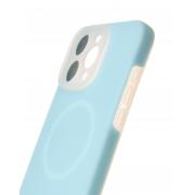 Чехол Liquid Silicone Full с поддержкой MagSafe для iPhone 16 Pro blue fog
