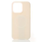 Чехол Liquid Silicone Full с поддержкой MagSafe для iPhone 13 cream