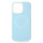 Чехол Liquid Silicone Full с поддержкой MagSafe для iPhone 13 Pro Max blue fog
