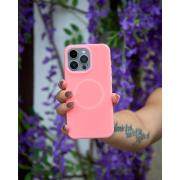 Чехол Liquid Silicone Full с поддержкой MagSafe для iPhone 14 Pro pink