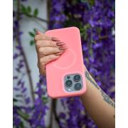 Чехол Liquid Silicone Full с поддержкой MagSafe для iPhone 15 Pro pink