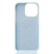 Чехол Liquid Silicone Full с поддержкой MagSafe для iPhone 15 Pro blue fog