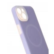 Чехол Liquid Silicone Full с поддержкой MagSafe для iPhone 13 violet
