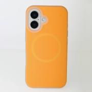 Чехол Liquid Silicone Full с поддержкой MagSafe для iPhone 16 orange