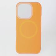Чехол Liquid Silicone Full с поддержкой MagSafe для iPhone 16 Pro Max orange