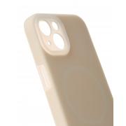 Чехол Liquid Silicone Full с поддержкой MagSafe для iPhone 13 cream