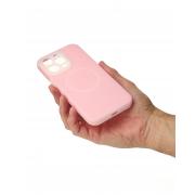 Чехол Liquid Silicone Full с поддержкой MagSafe для iPhone 14 Pro Max pink