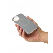 Чехол Liquid Silicone Full с поддержкой MagSafe для iPhone 14 stone gray