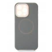 Чехол Liquid Silicone Full с поддержкой MagSafe для iPhone 14 Pro Max stone gray
