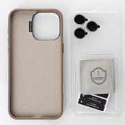 Чехол LEATHER CAMERA CASE с поддержкой MagSafe для iPhone 11 серый