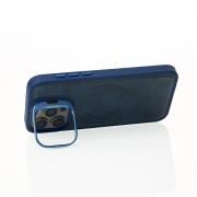 Чехол MagSafe LEATHER CAMERA CASE для iPhone 15 Pro темно-синий