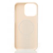 Чехол Liquid Silicone Full с поддержкой MagSafe для iPhone 14 Pro Max cream