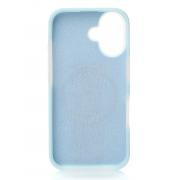 Чехол MagSafe Liquid Silicone Full для iPhone 16 blue fog