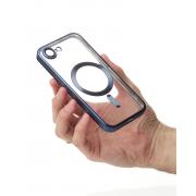 Силиконовый чехол MagSafe SHINING MATTE для iPhone 16E blue titanium