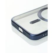 Силиконовый чехол MagSafe SHINING MATTE для iPhone 16E blue titanium