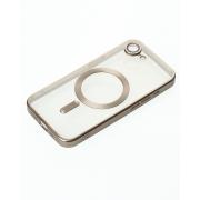 Силиконовый чехол MagSafe SHINING MATTE для iPhone 16E natural titanium
