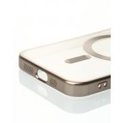 Силиконовый чехол MagSafe SHINING MATTE для iPhone 16E natural titanium