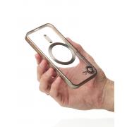 Силиконовый чехол MagSafe SHINING MATTE для iPhone 16E natural titanium