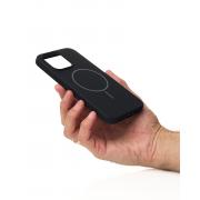 Чехол MagSafe Silicone Beats Case для iPhone 15 black