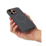 Силиконовый чехол Slim Ring Soft с поддержкой MagSafe для iPhone 16 Pro stone gray