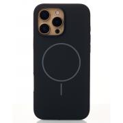 Силиконовый чехол Slim Ring Soft с поддержкой MagSafe для iPhone 16 Pro black