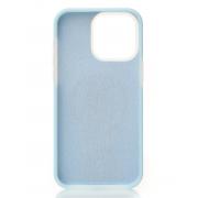 Чехол Liquid Silicone Full с поддержкой MagSafe для iPhone 13 blue fog
